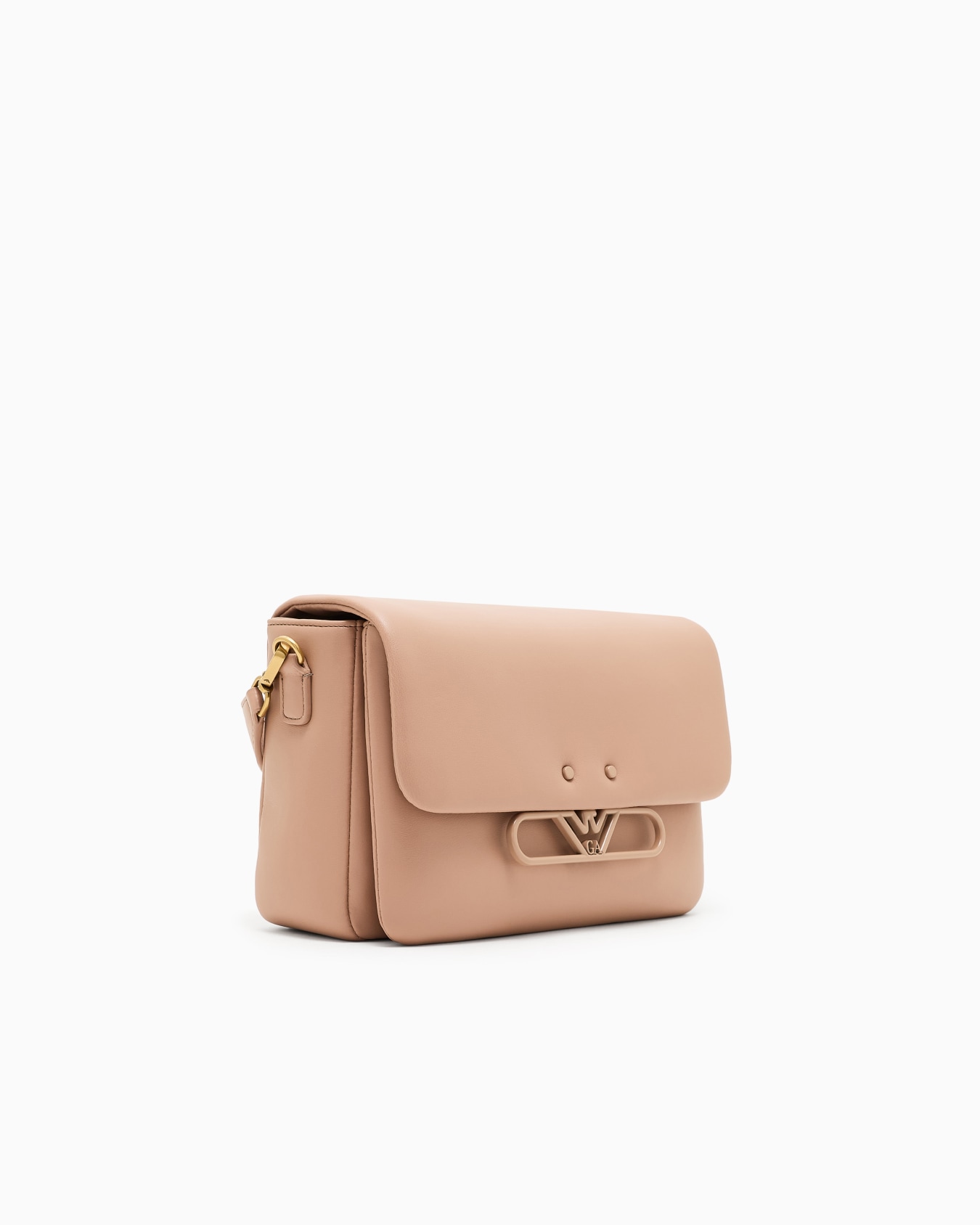 Sac à bandoulière en cuir avec logo aigle en métal Diapositive 1