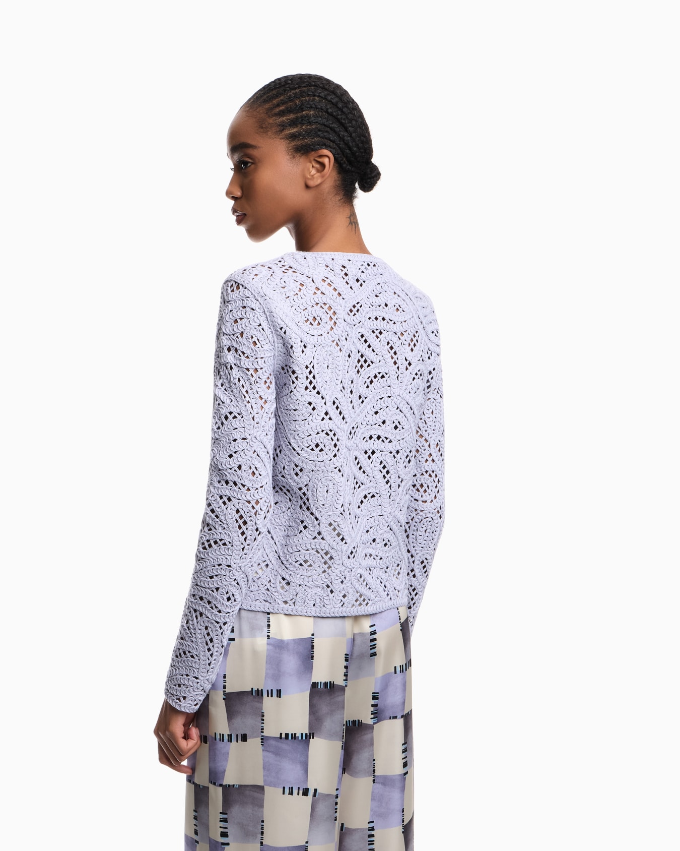Jacket in macramé-effect Cornely embroidered fabric Slide 3