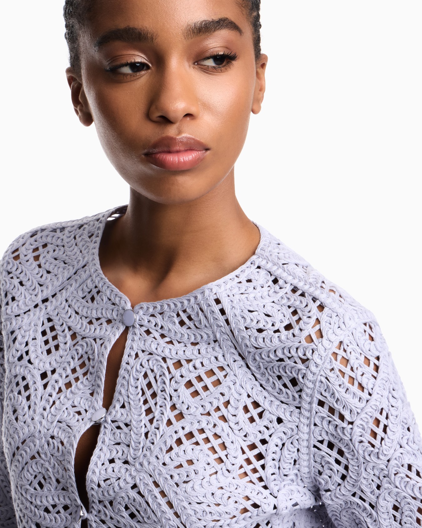 Jacket in macramé-effect Cornely embroidered fabric Slide 4