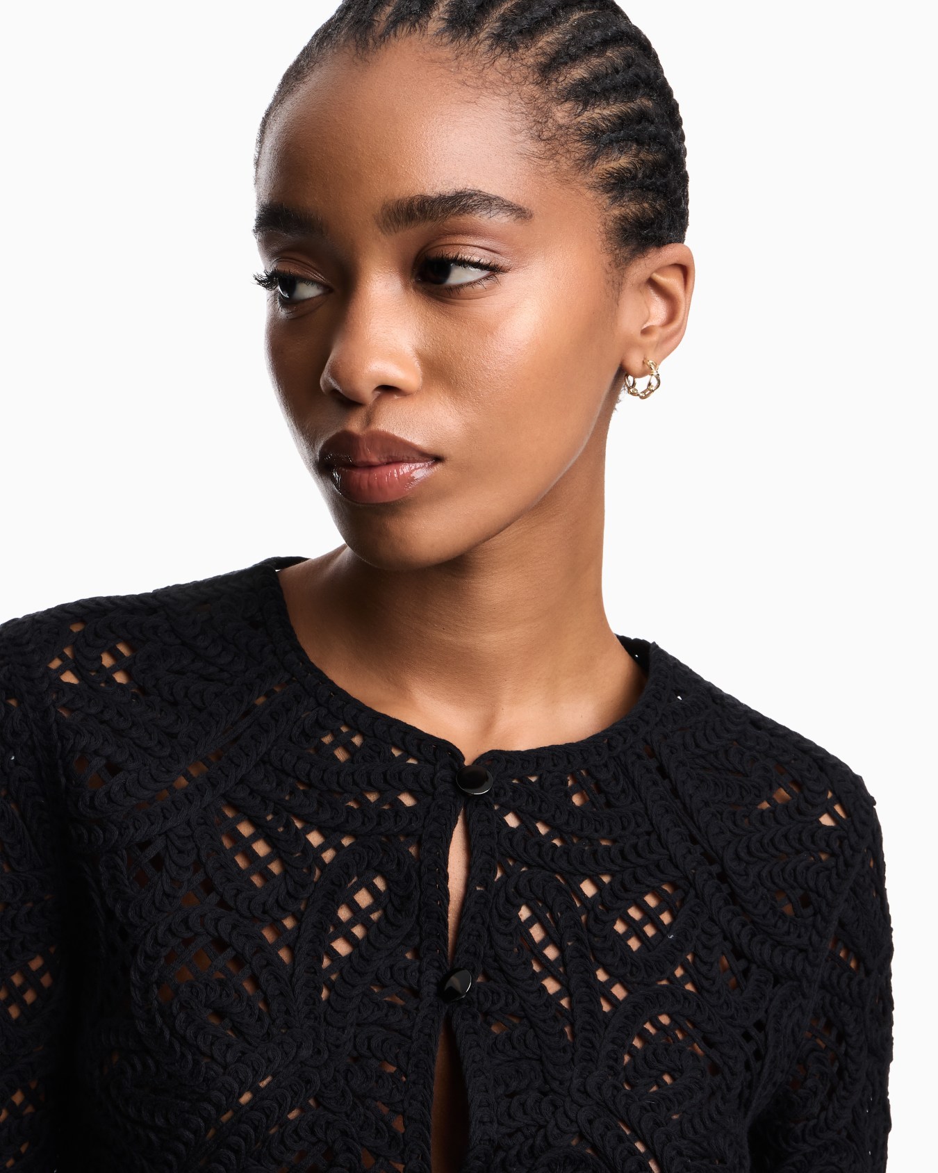 ジャケット コーネリー刺繍ファブリック マクラメ風 スライドする 4