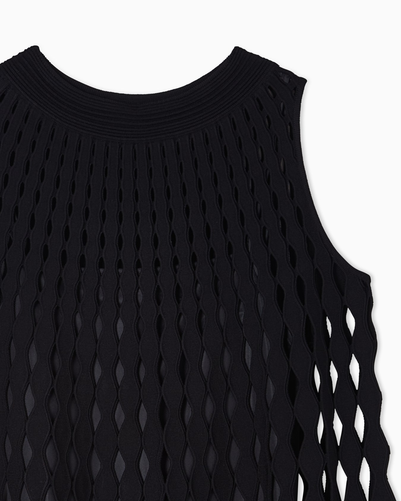 Robe en maille ajourée à motif de losanges ASV Diapositive 4