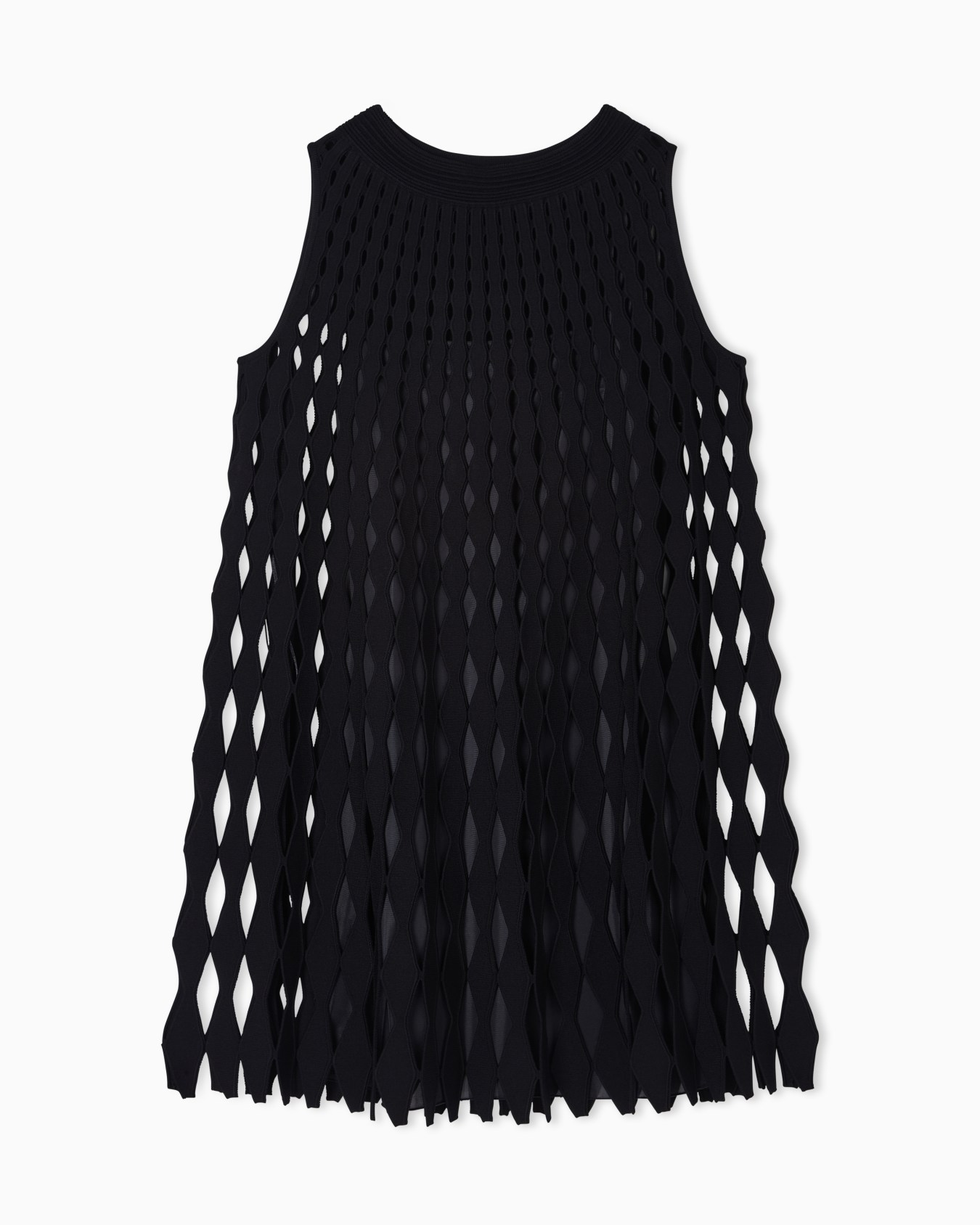 Robe en maille ajourée à motif de losanges ASV Diapositive 0