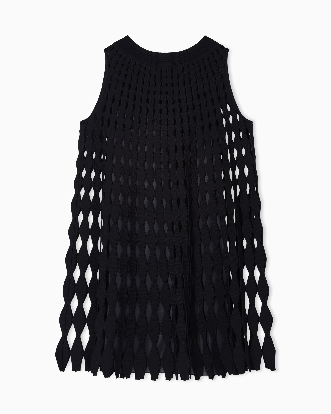 Robe en maille ajourée à motif de losanges ASV Diapositive 3