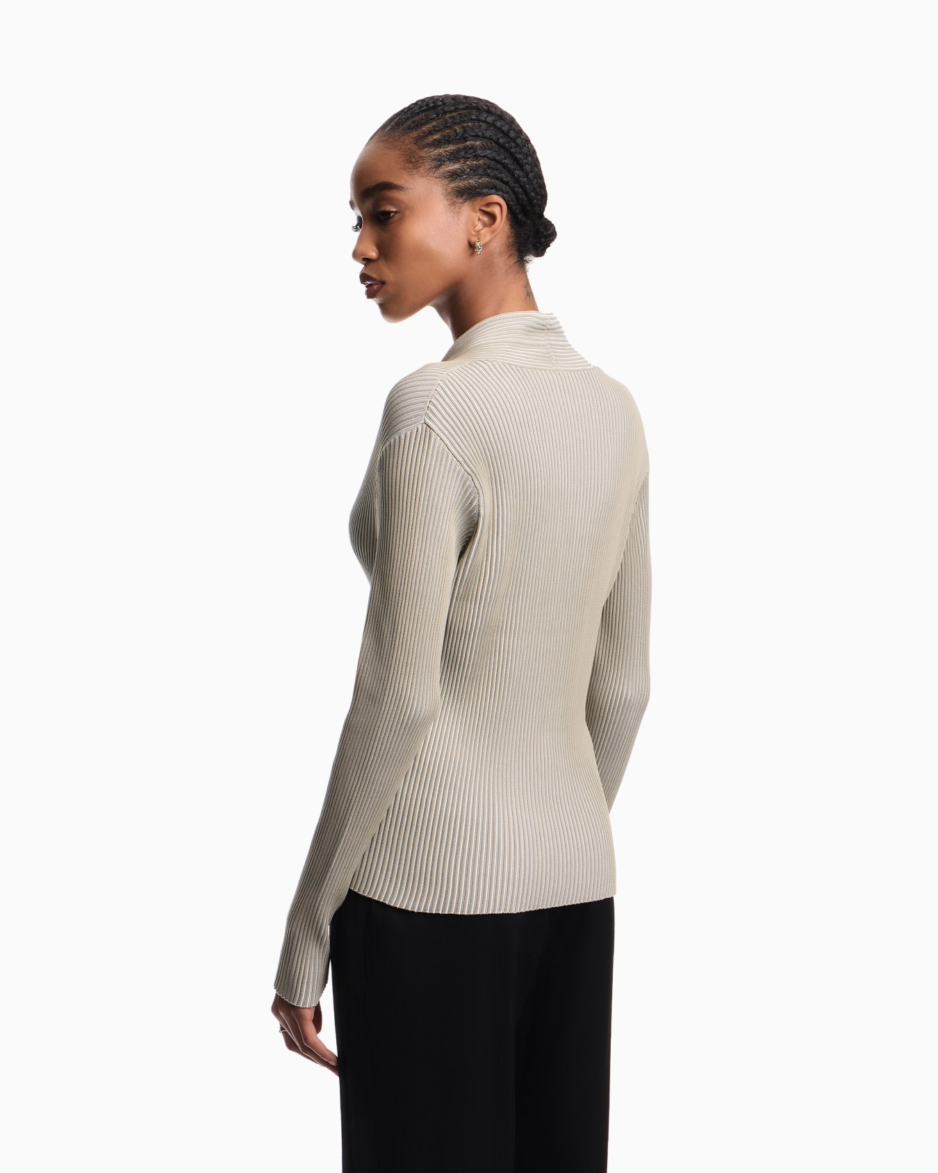 Knit cardigan with a ribbed effect Slide 3