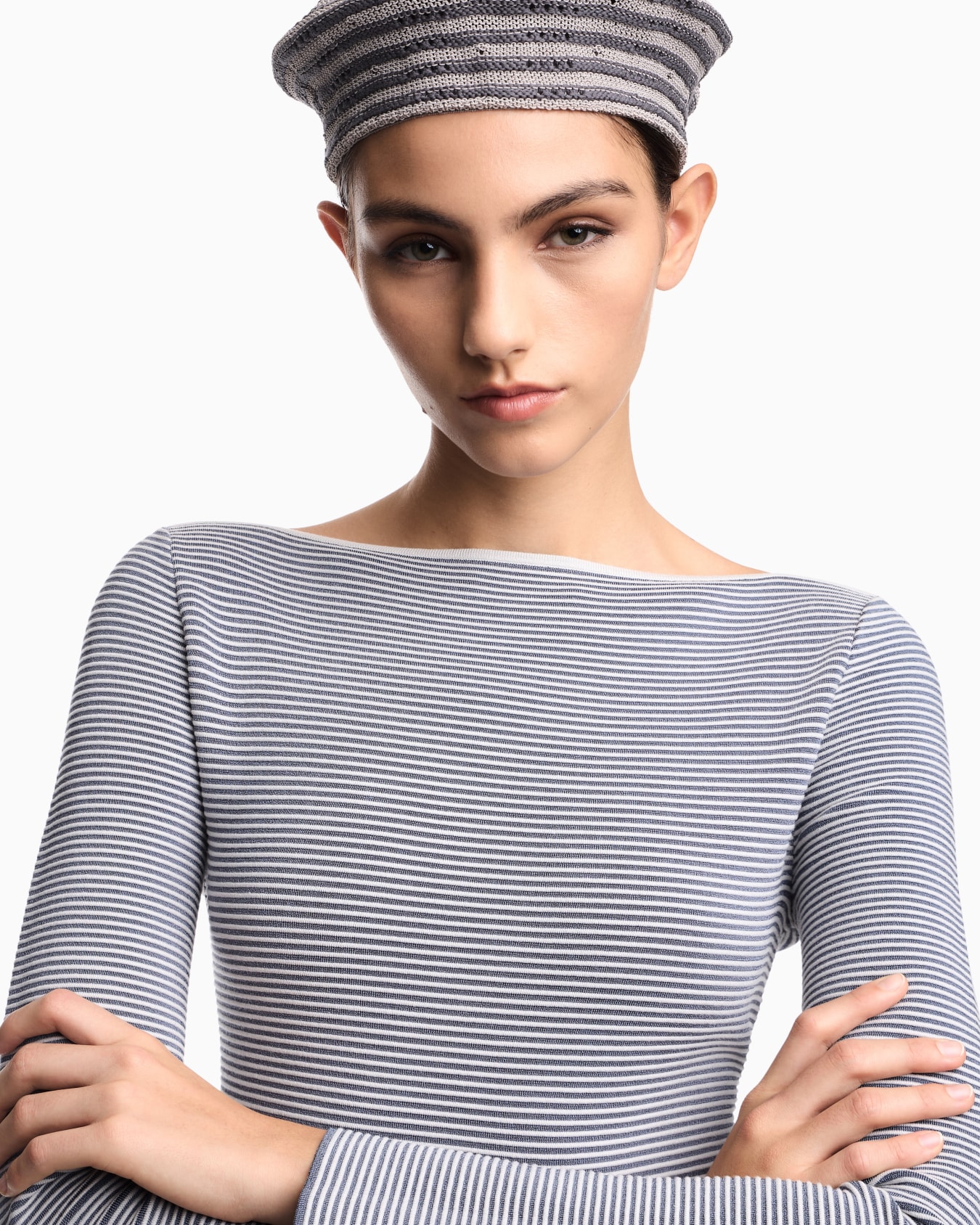 ASV ボートネックドレス オットマンファブリック スライドする 3