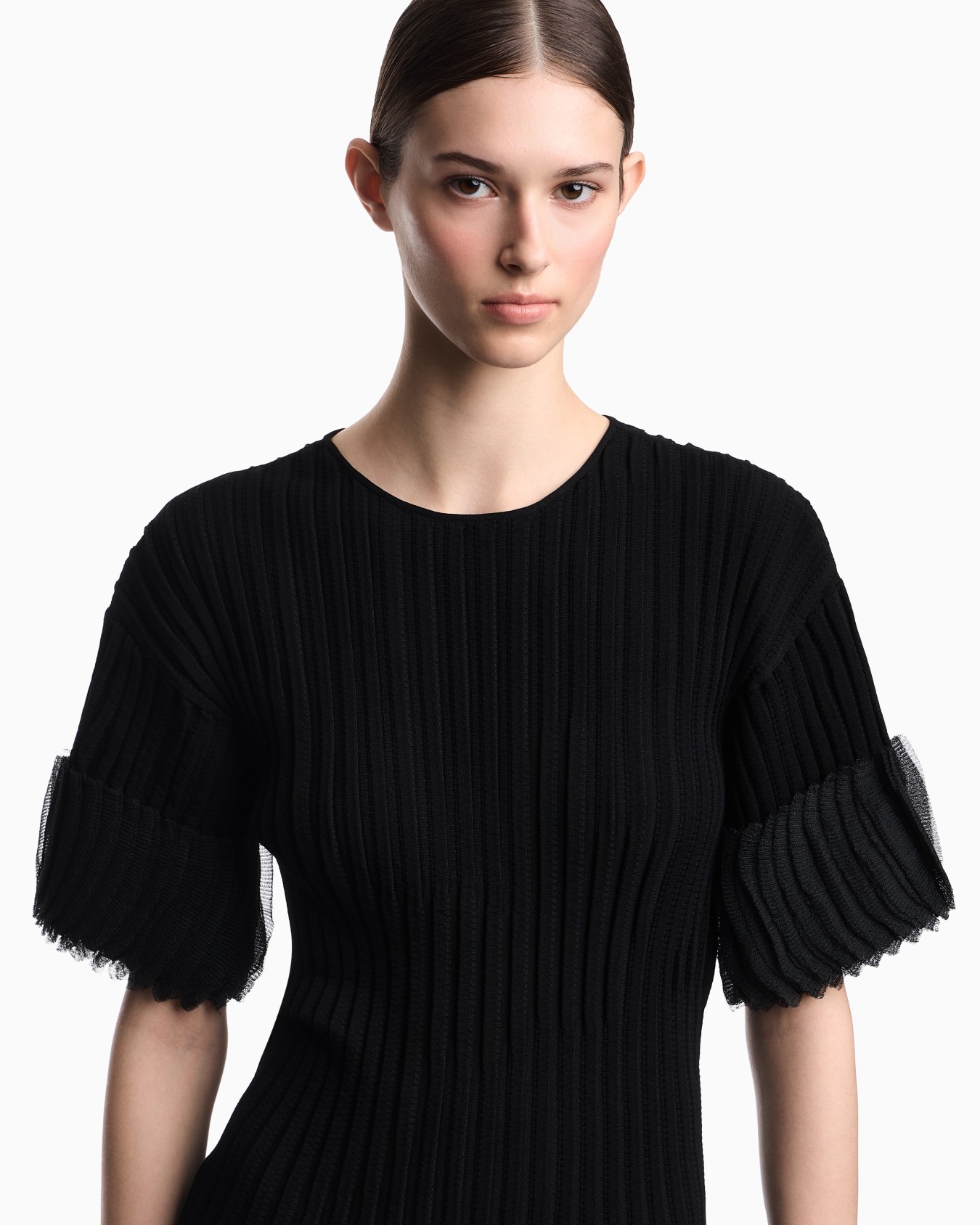 Ribbed sweater with ASV pleated detail Slide 4