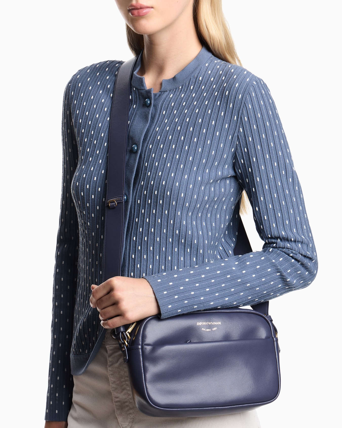 Sac caméra avec bandoulière en cuir Diapositive 5
