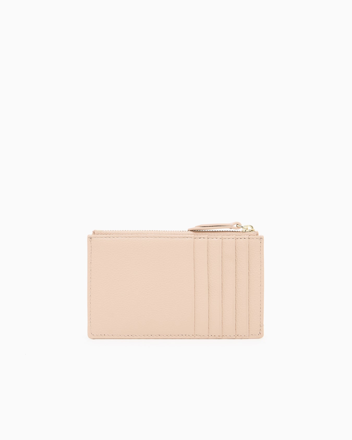 Zipped, tumbled-leather card holder Slide 1