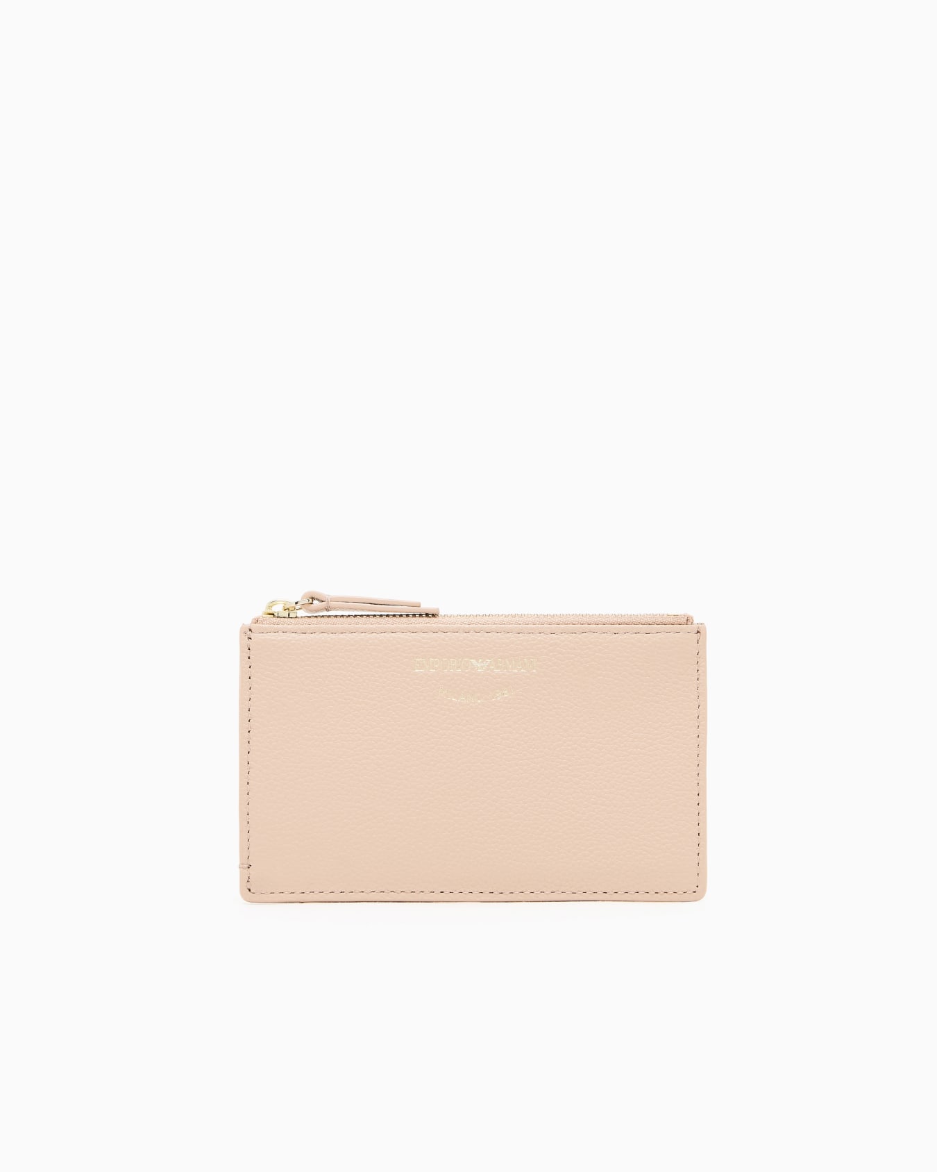 Zipped, tumbled-leather card holder Slide 0