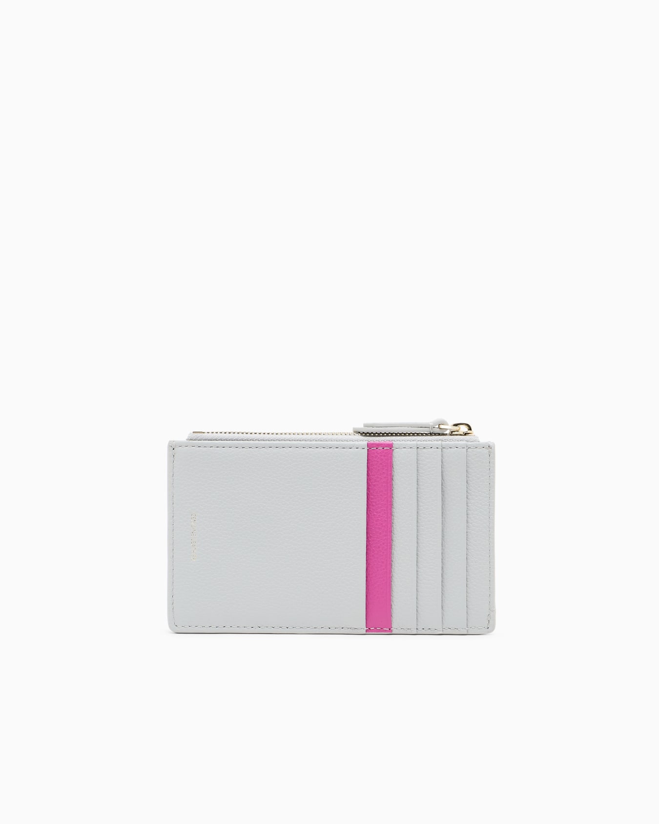 Zipped, tumbled-leather card holder Slide 1