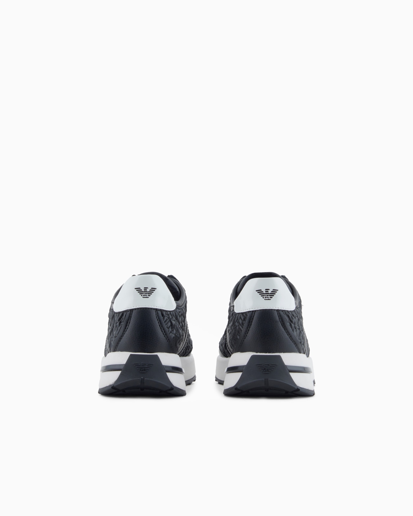 Embossed nappa leather-effect sneakers Slide 3
