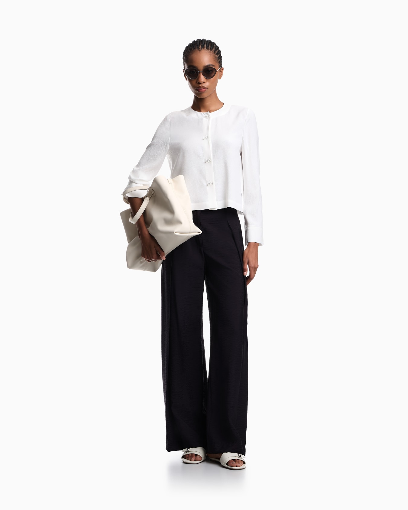 ASV micro leopard spot jacquard fluid fabric shirt Slide 1