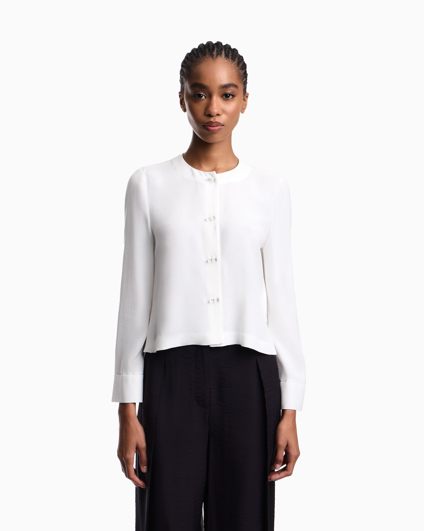 ASV micro leopard spot jacquard fluid fabric shirt Slide 2