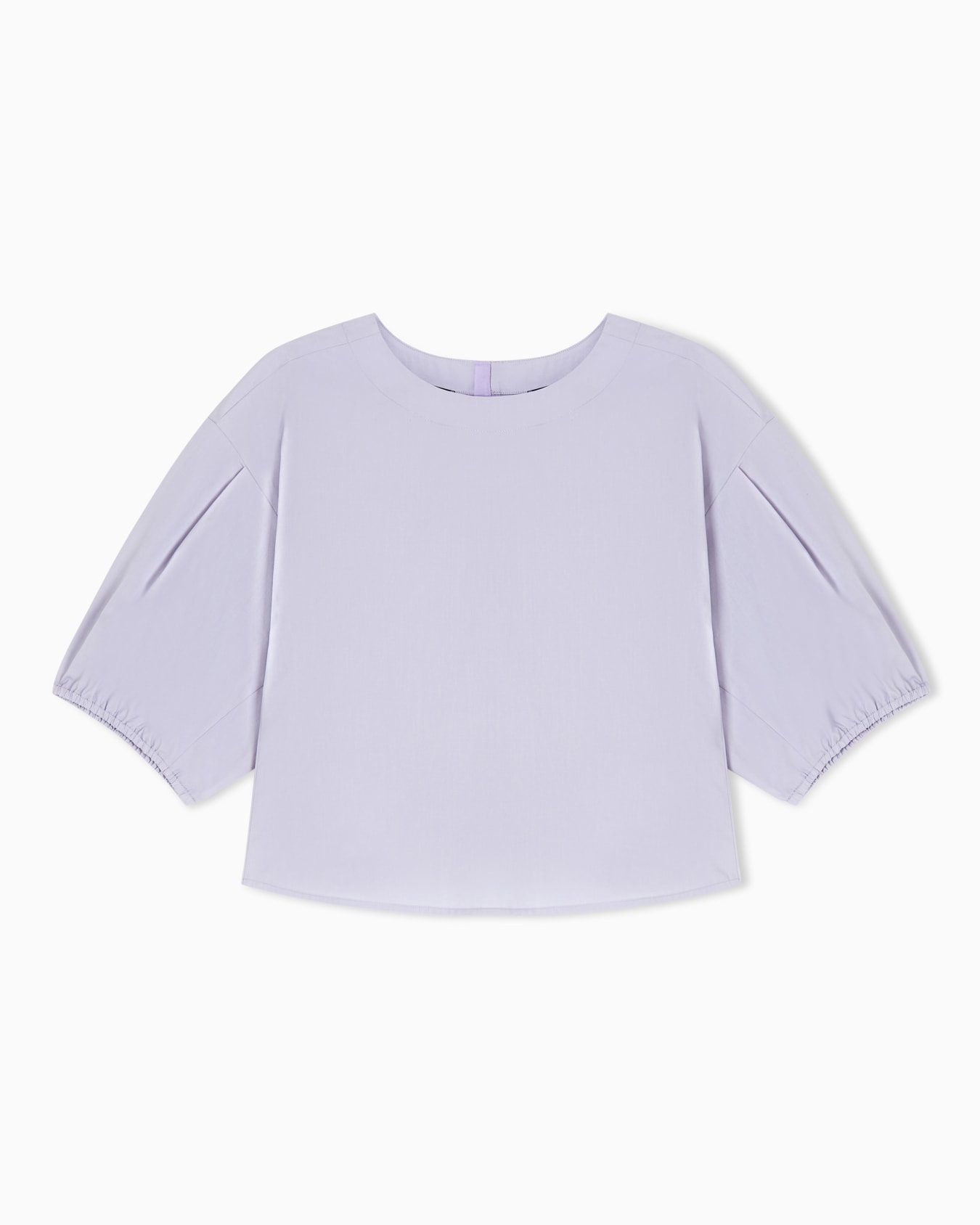 ブラウス ポプリン パフスリーブ スライドする 0