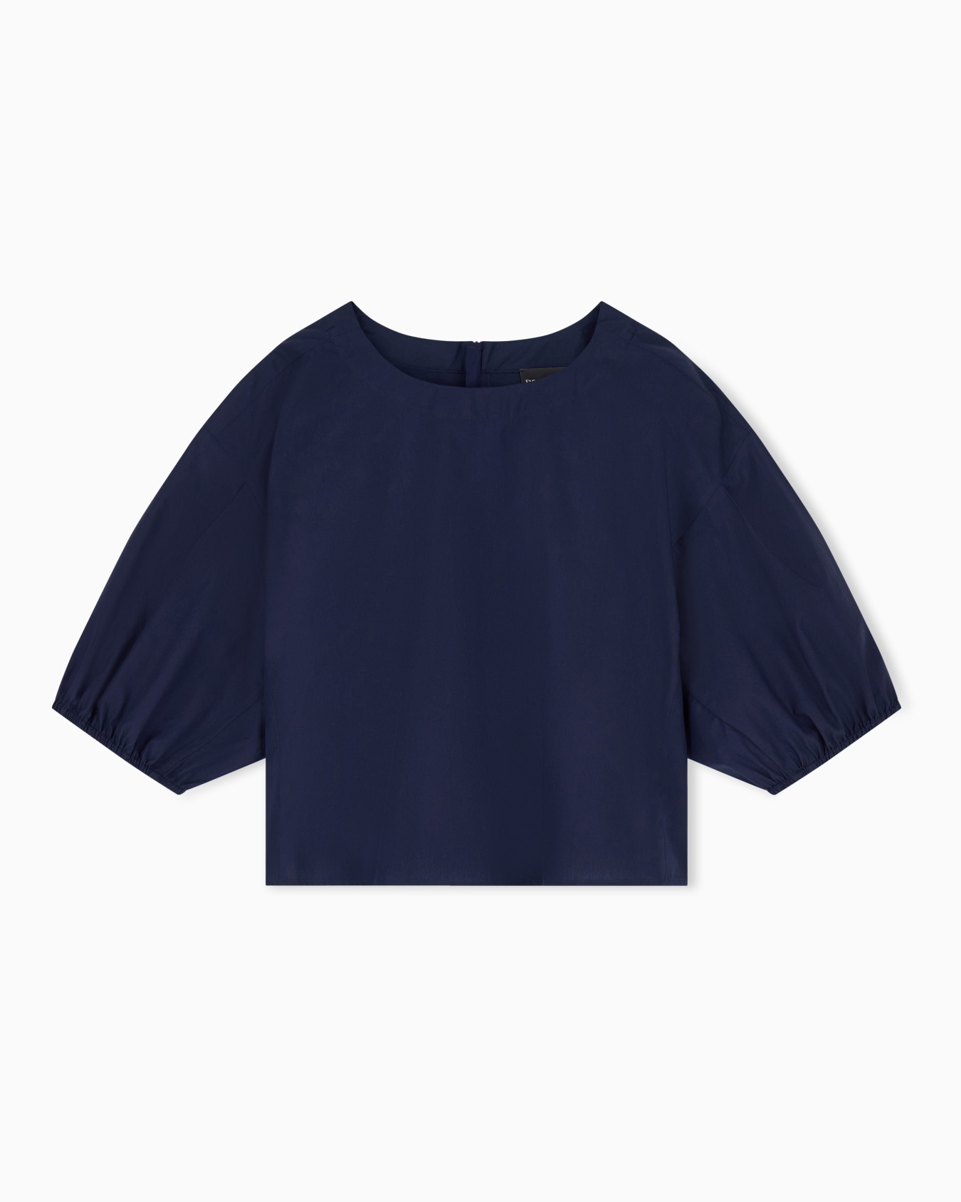 Poplin blouse with puffed sleeves Slide 0