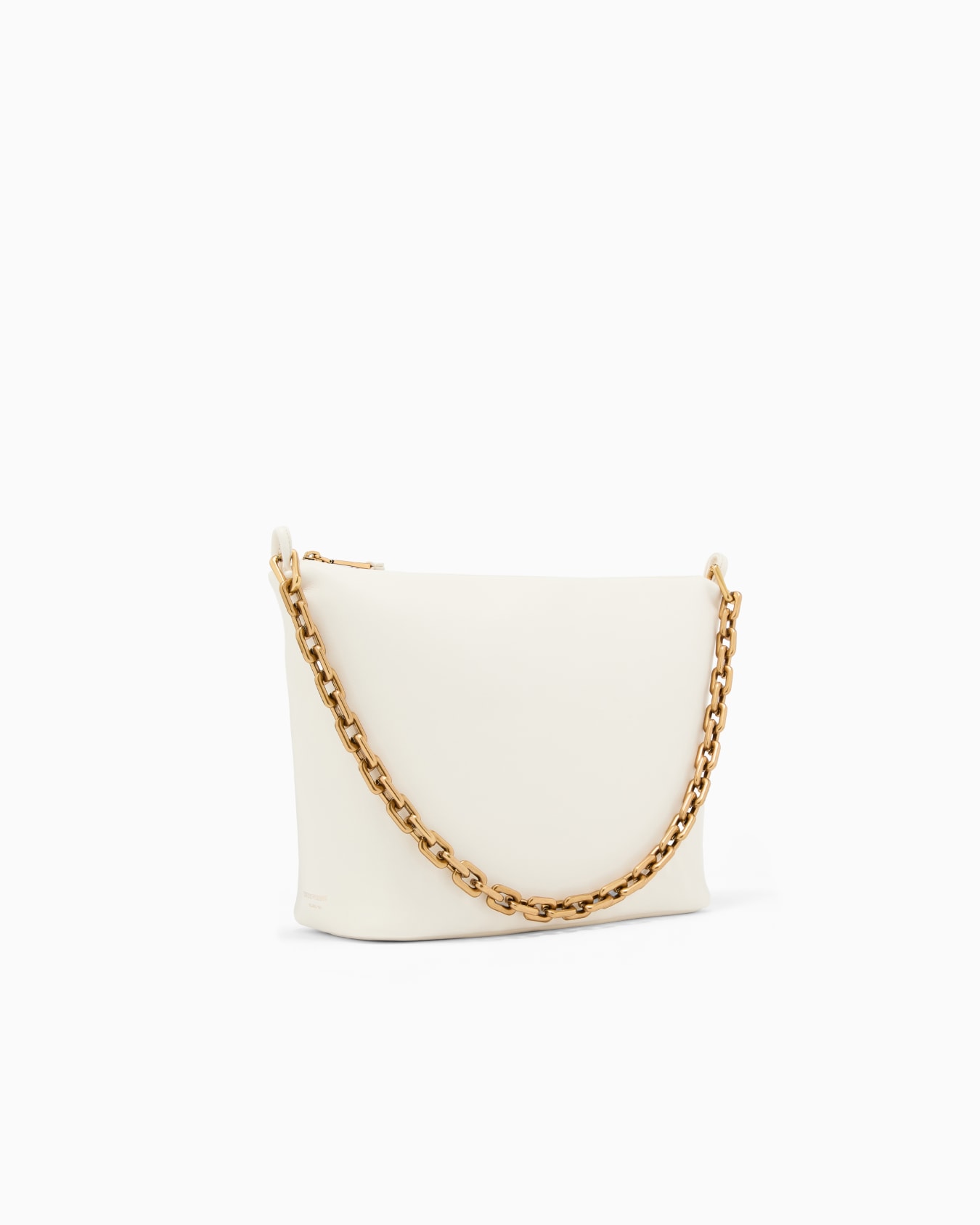 Mittelgroße Hobo Bag aus Leder mit Kette Folie 1