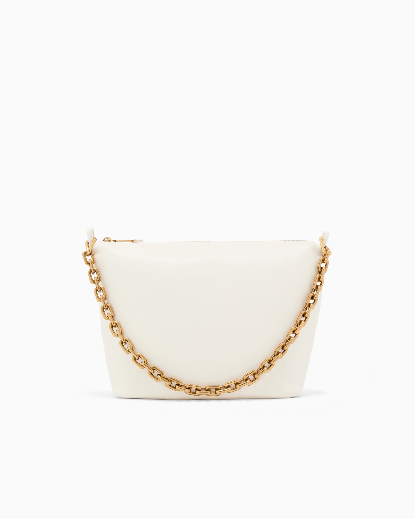 Mittelgroße Hobo Bag aus Leder mit Kette Folie 0