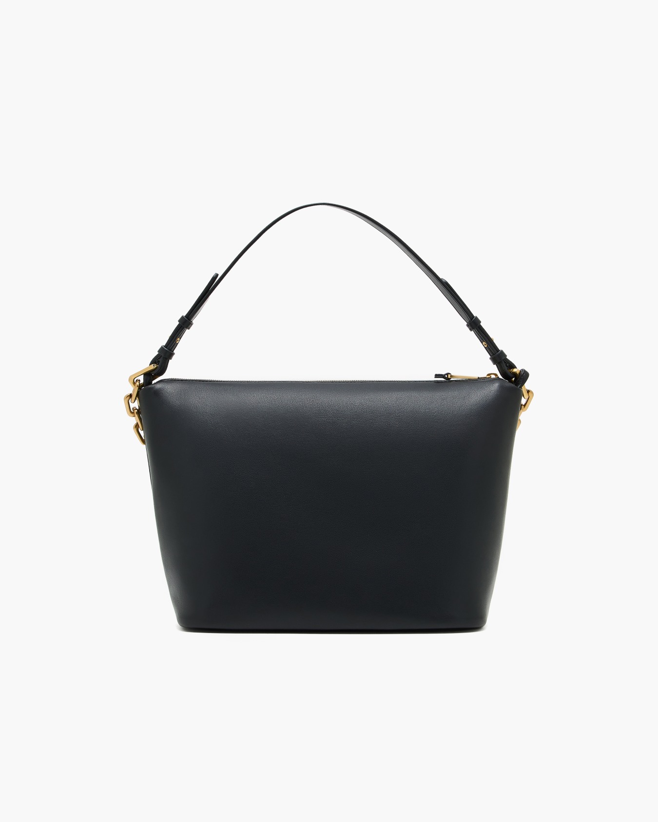 Bolso tipo hobo mediano de piel con cadena Diapositiva 2