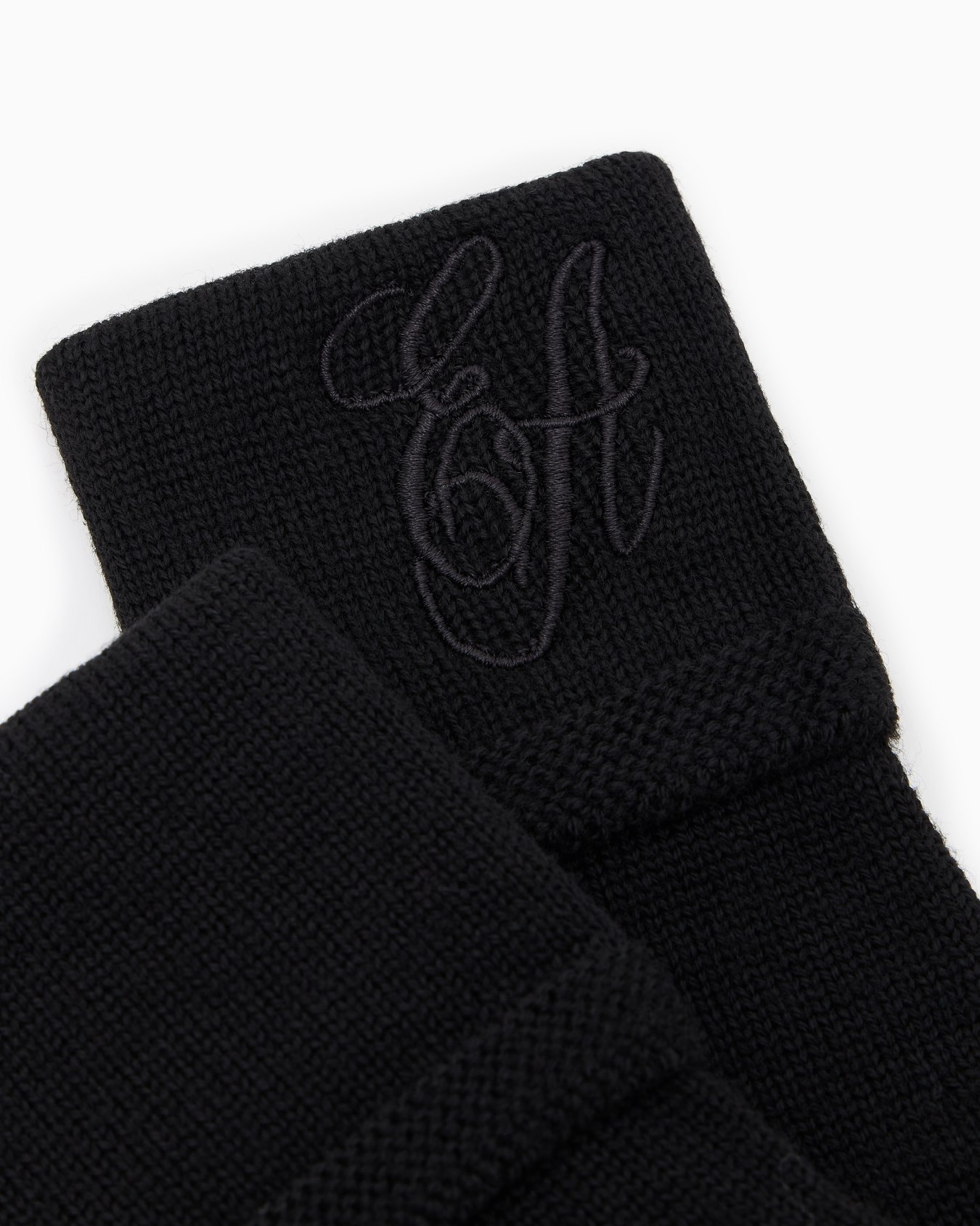 Wool knit gloves with EA signature logo embroidery Slide 1