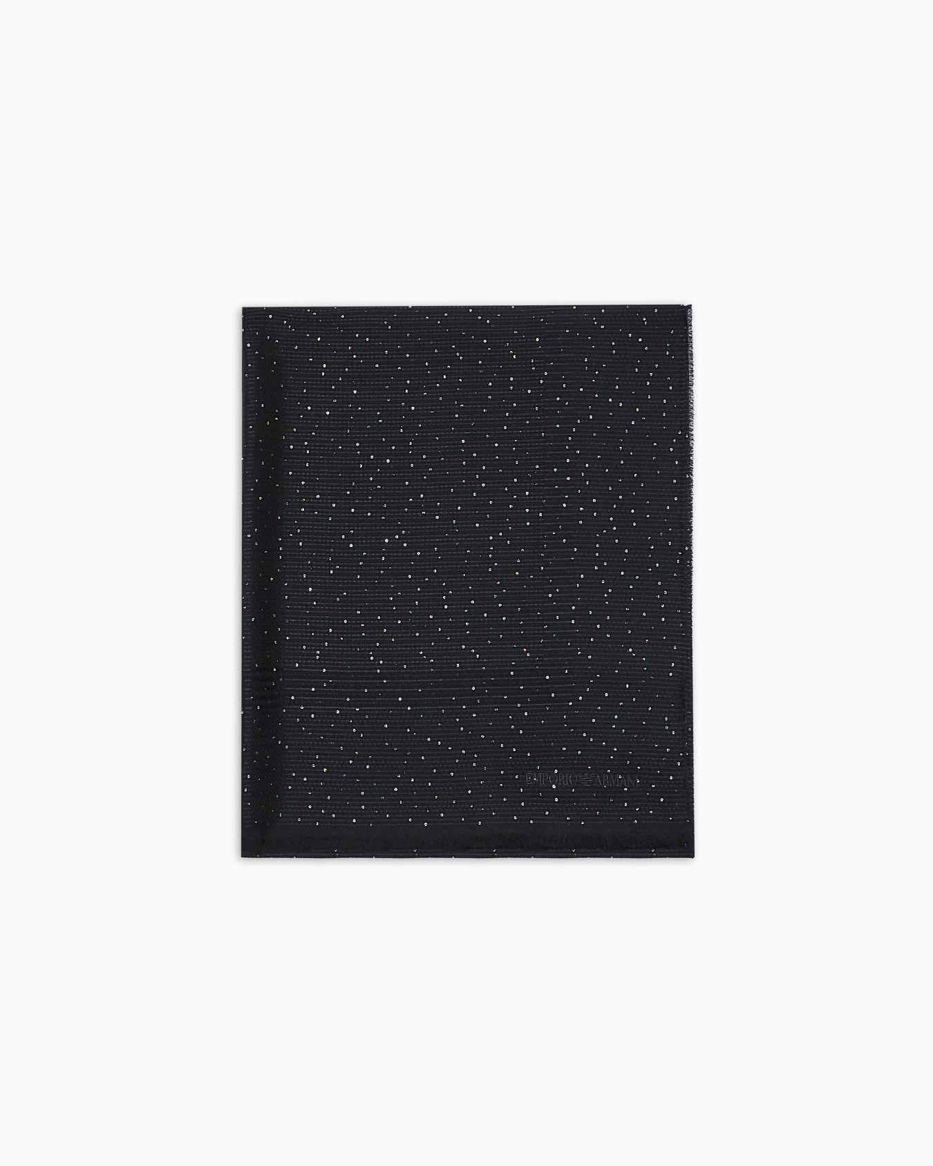 Sequined stole with logo embroidery Slide 0