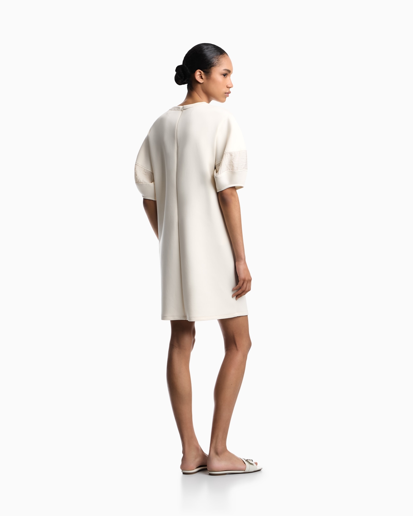 Abito in double jersey stretch con inserto rayon Slide 3