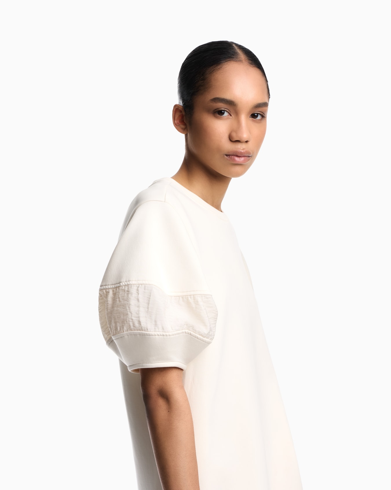 Abito in double jersey stretch con inserto rayon Slide 4