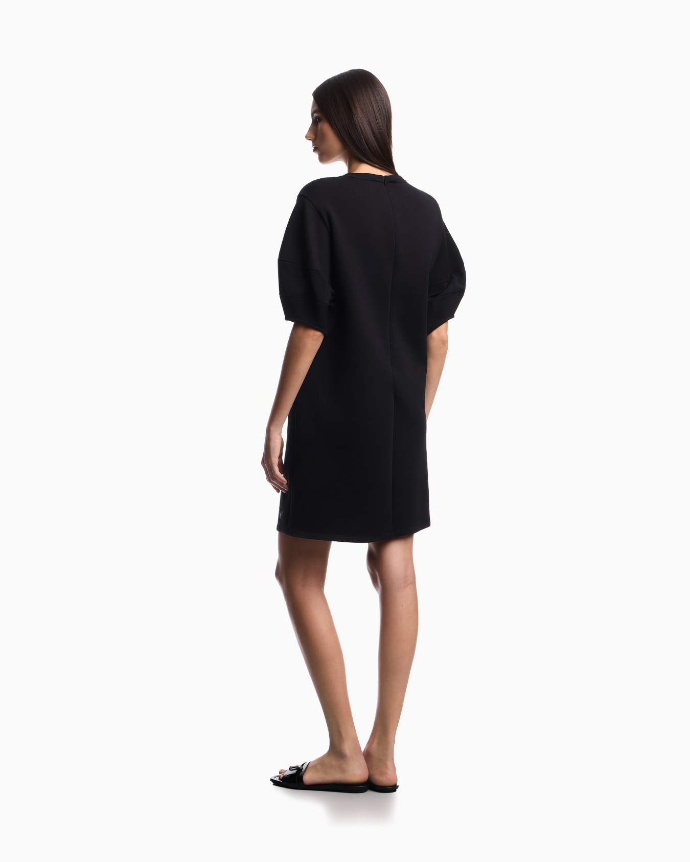 Stretch double jersey dress with rayon insert Slide 2