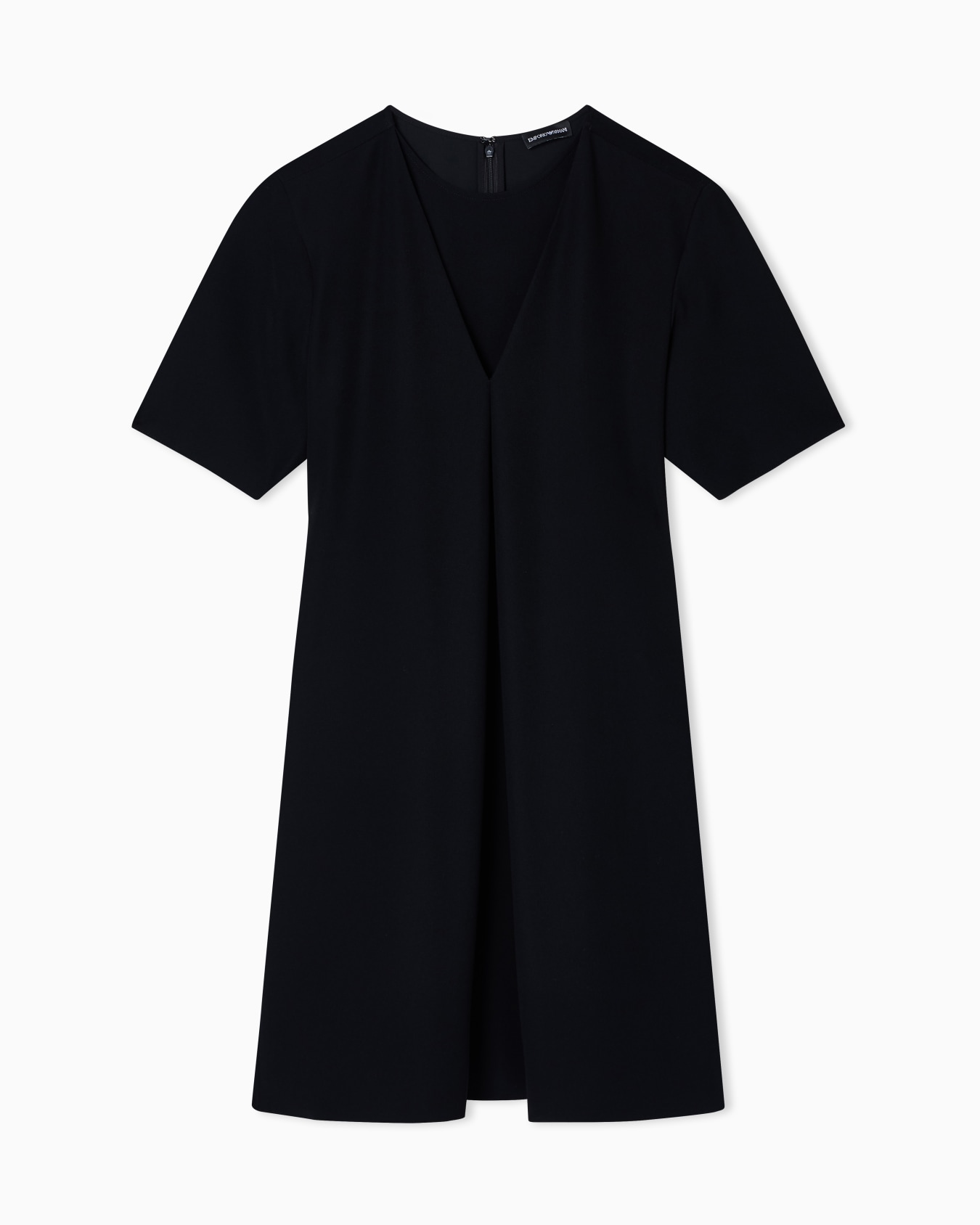 Technical cady dress with front box pleat Slide 0