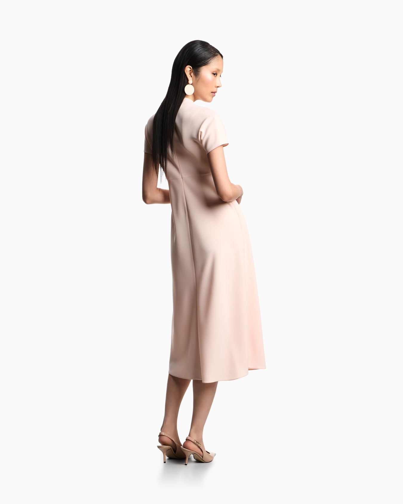Technical cady dress with front panel Slide 2
