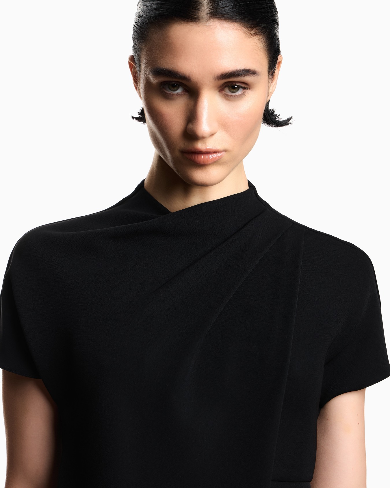 Technical cady dress with front panel Slide 3