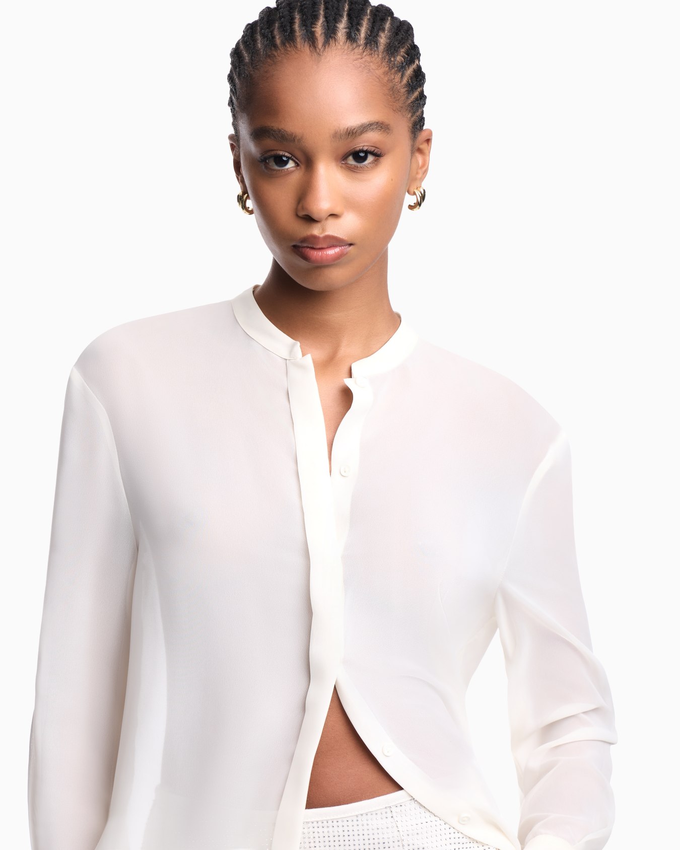 Technical georgette oversized shirt Slide 4