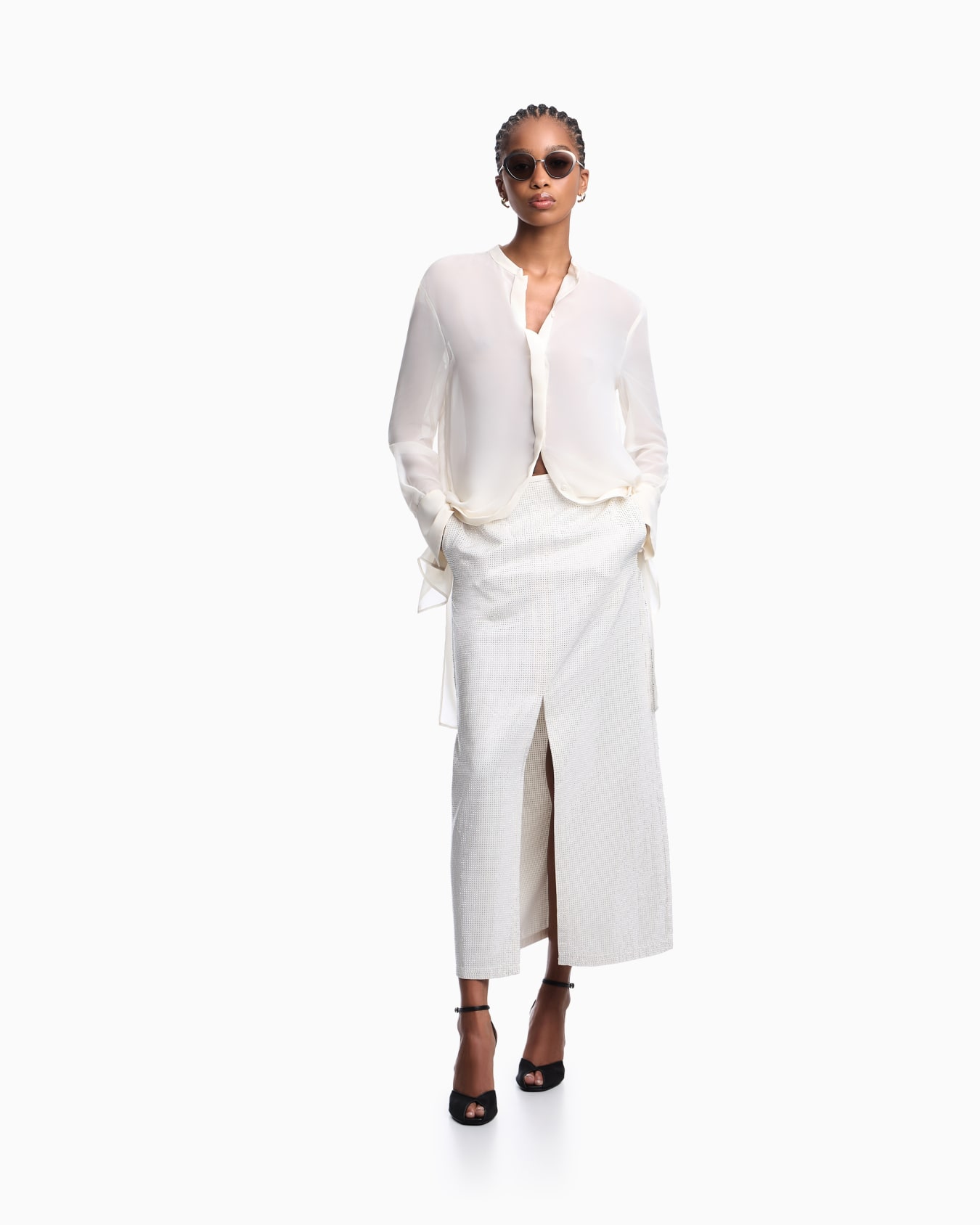 Technical georgette oversized shirt Slide 1