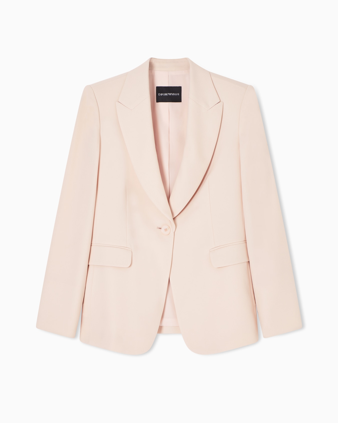 Single-breasted jacket in technical gabardine Slide 0