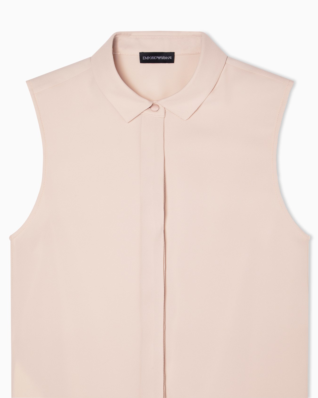 Sleeveless shirt in technical gabardine Slide 4