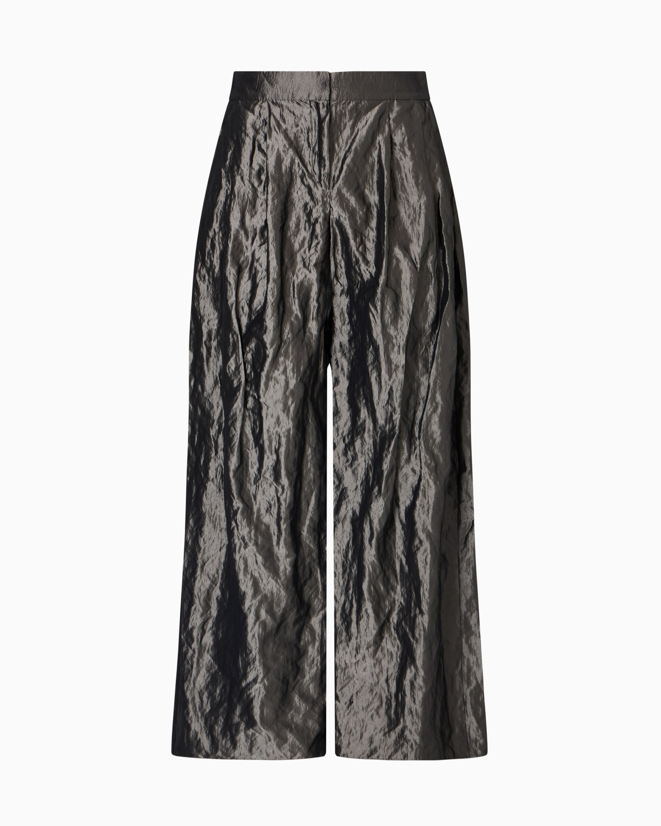 Memory-taffeta trousers with pleats Slide 0