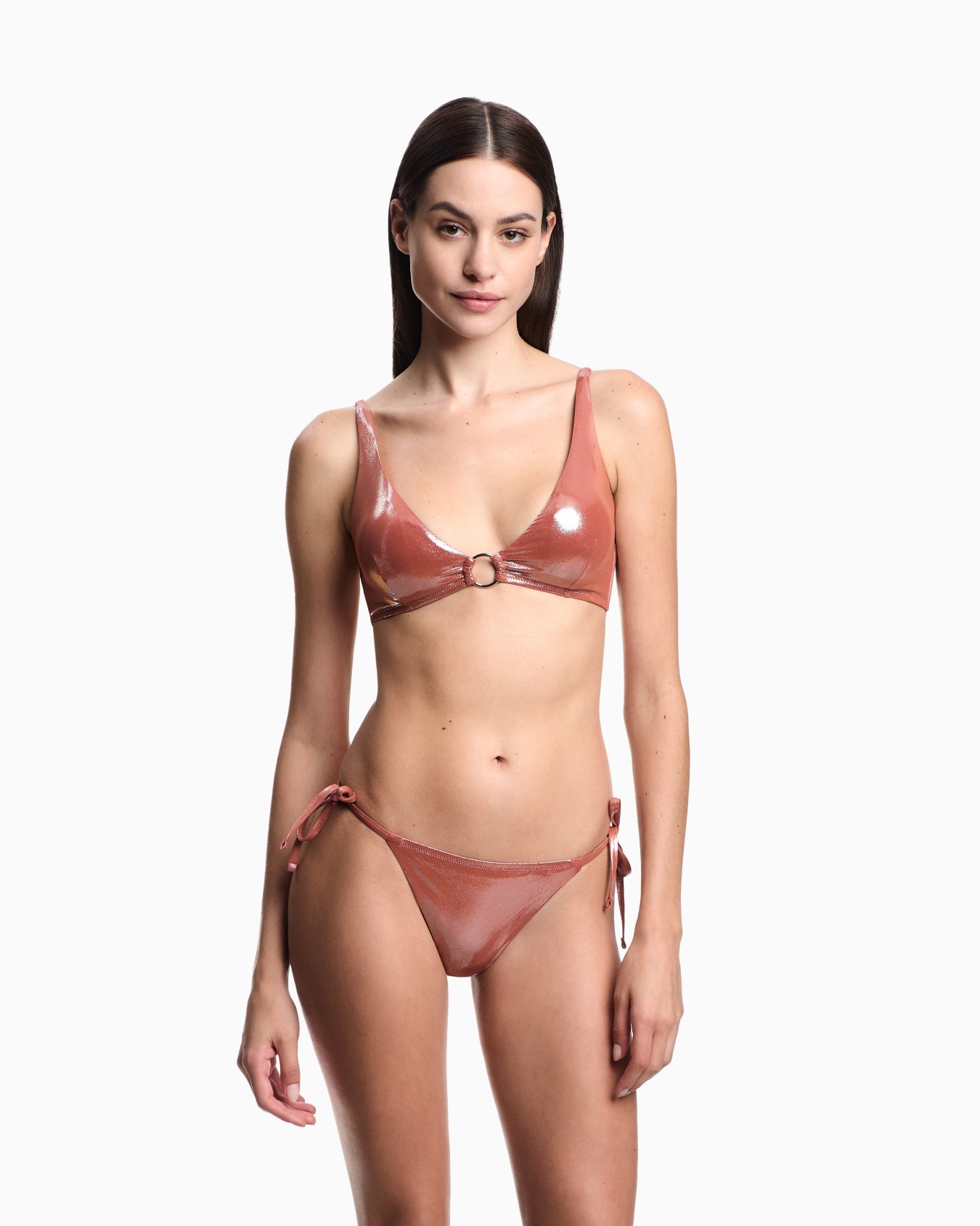 Bikini triangle à voile en tissu métallisé ASV Diapositive 1