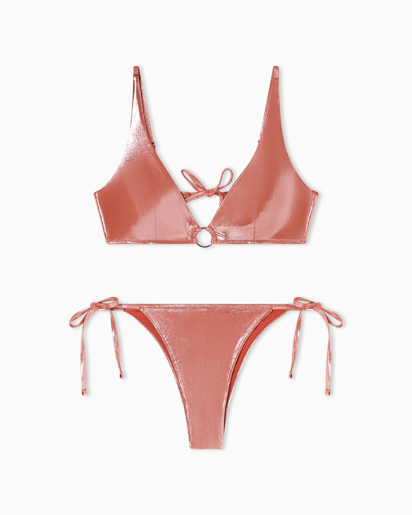 Bikini triangle à voile en tissu métallisé ASV Diapositive 0