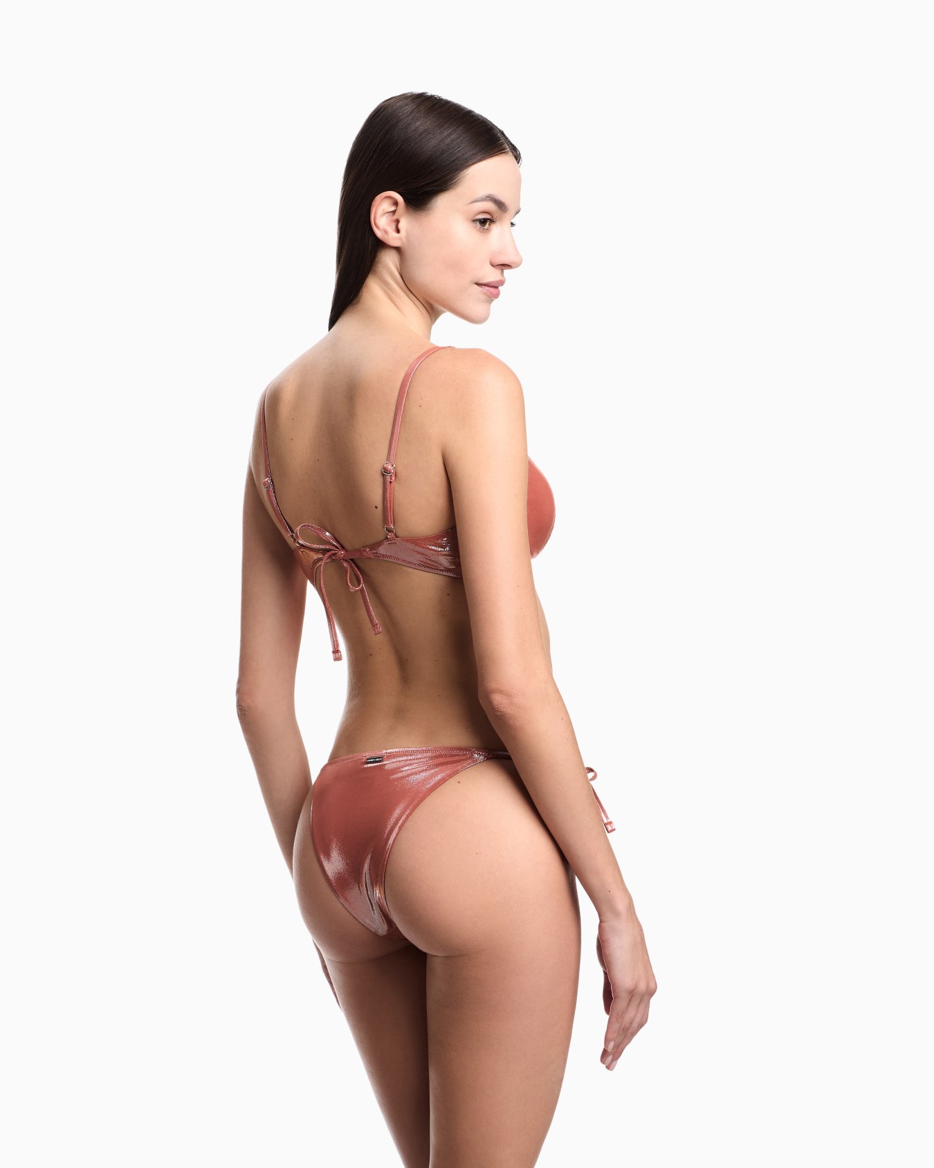 Bikini triangle à voile en tissu métallisé ASV Diapositive 2