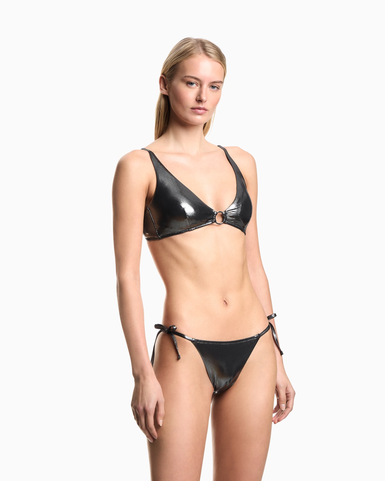 Bikini triangle à voile en tissu métallisé ASV Diapositive 1