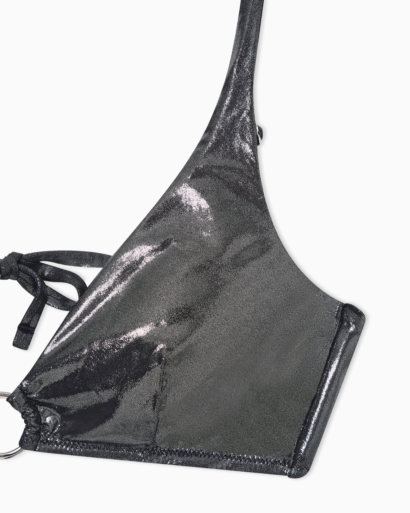 ASV triangle-bra bikini in metallic foil fabric | Emporio Armani