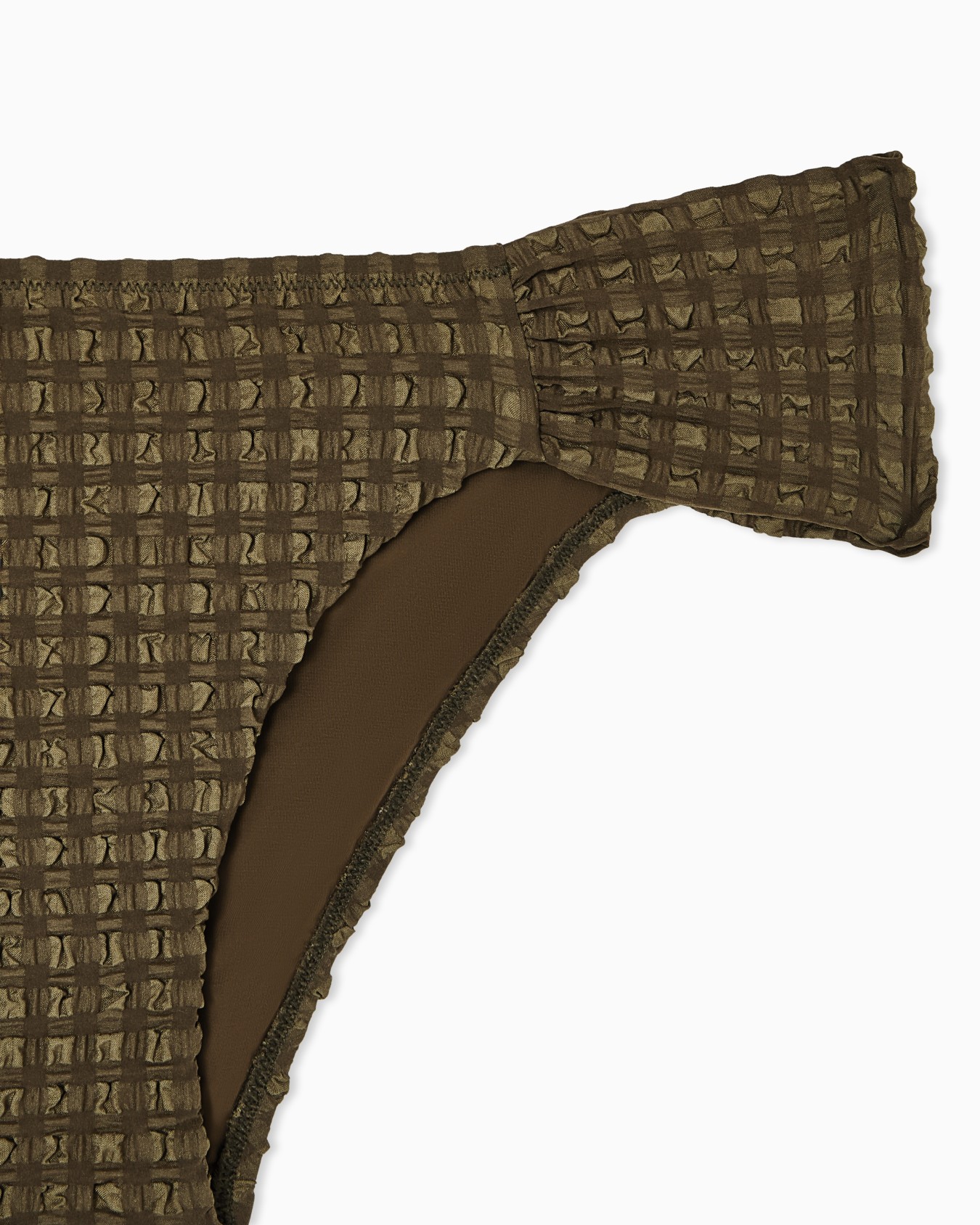 Padded seersucker bandeau bikini Slide 3