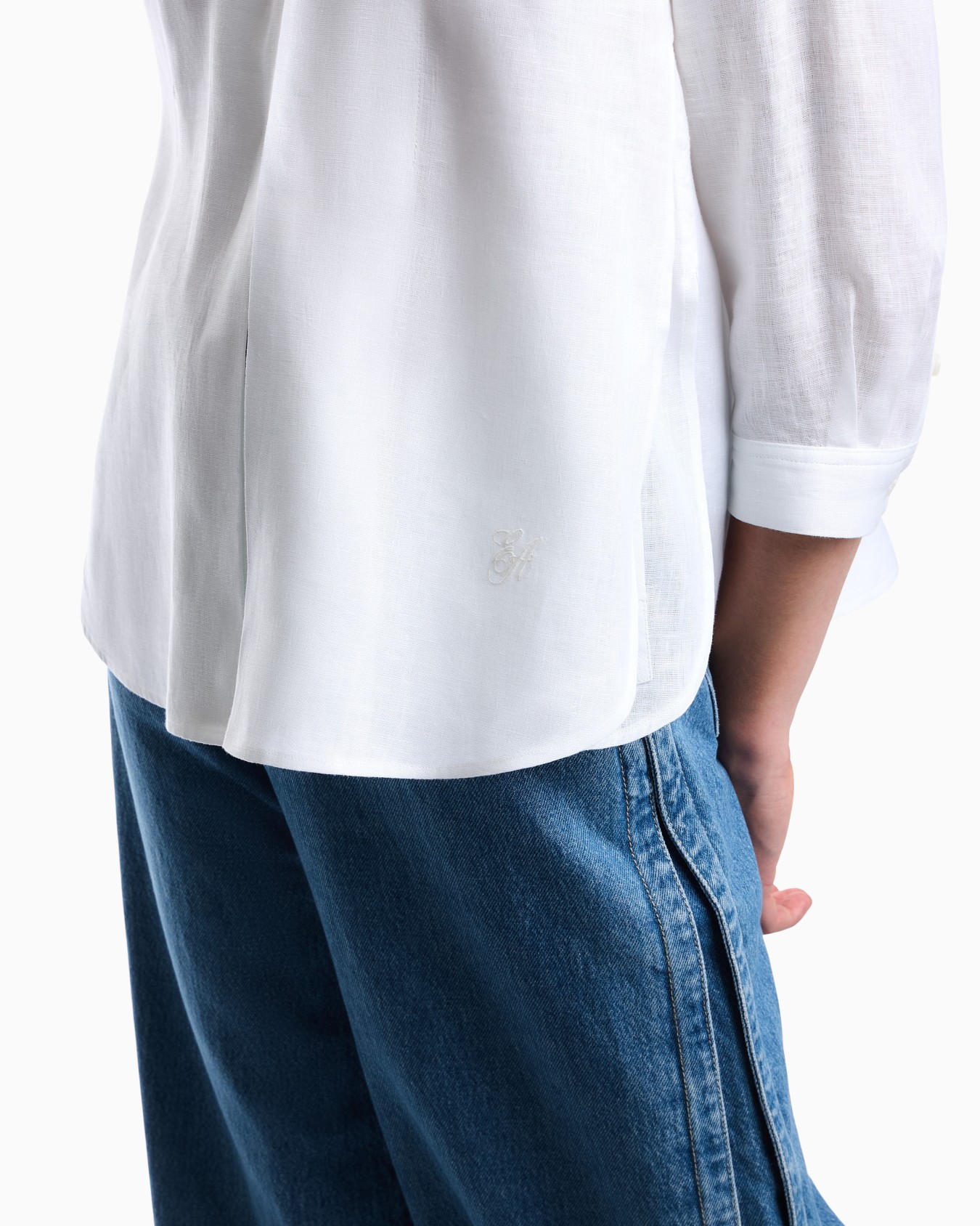 グルカラーシャツ ピュアリネン スライドする 4