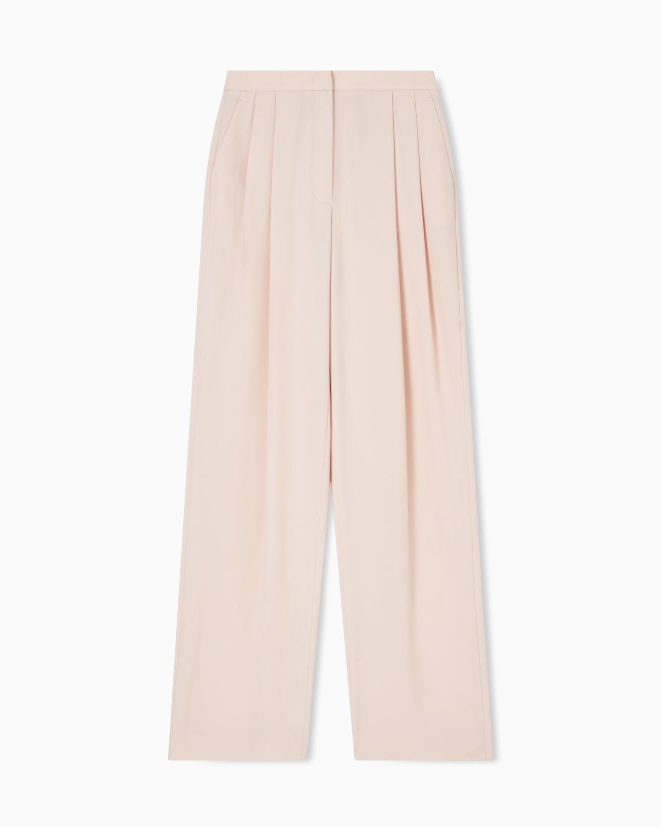 Trousers with pleats in technical gabardine Slide 0