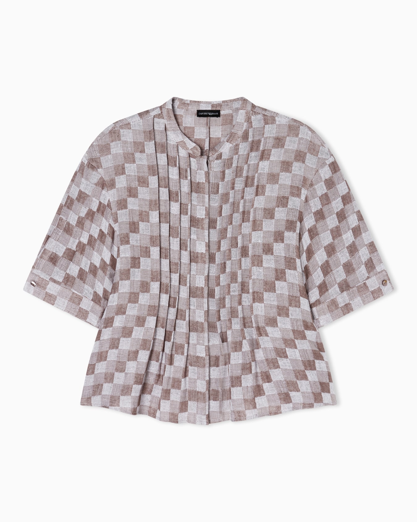 Check linen gauze top Diapositiva 0