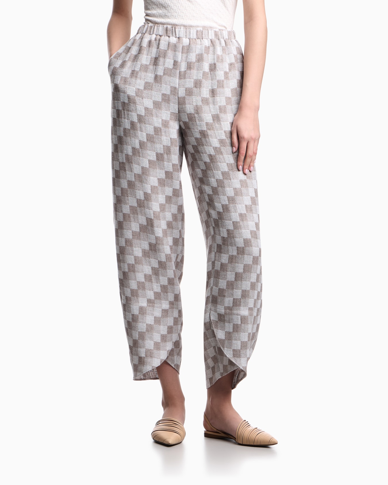 Wide trousers in linen gauze Diapositiva 3