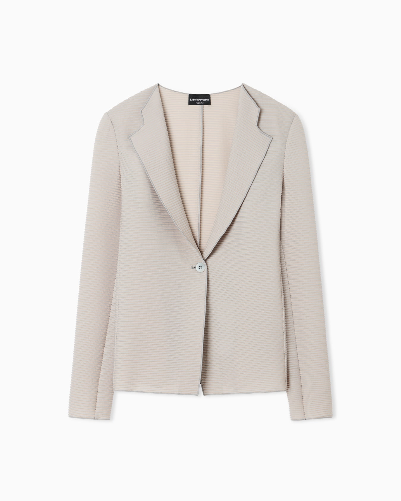 Chaqueta con solapas en tela canneté Diapositiva 0