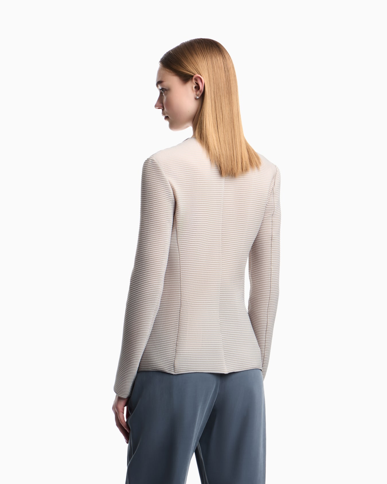 Chaqueta con solapas en tela canneté Diapositiva 2