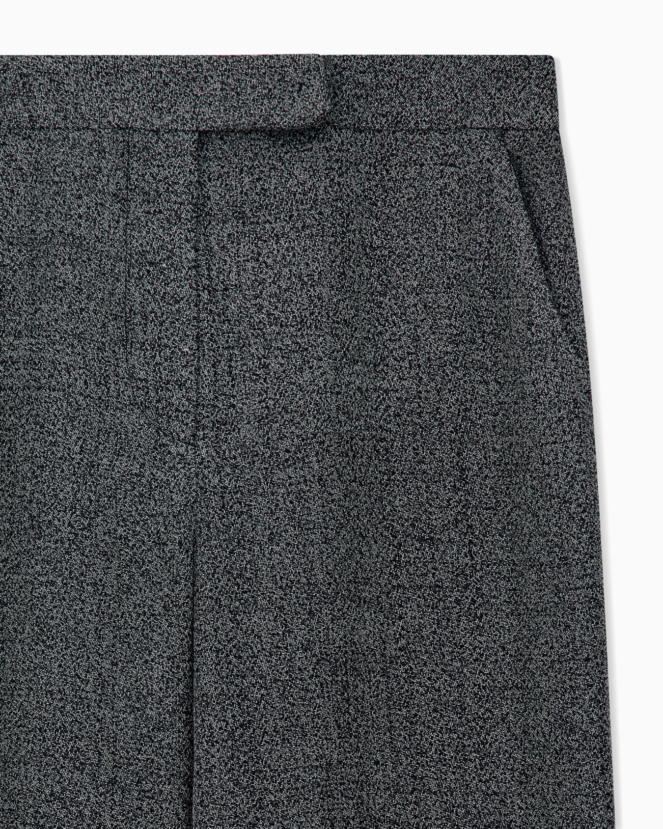 Tailored straight-leg trousers in a mouliné mixed viscose Slide 3