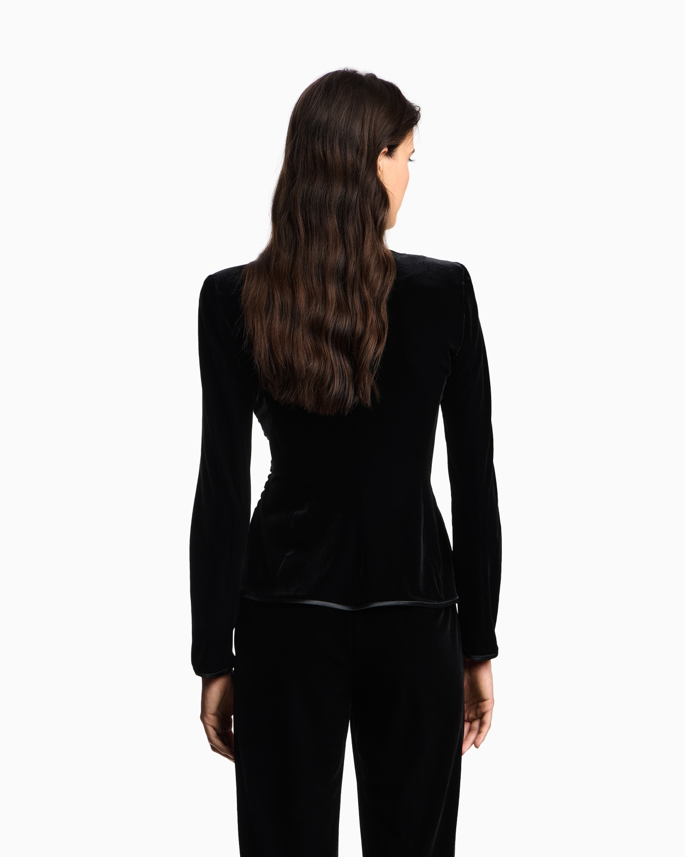 Chenille jersey jacket with off-centre closure  Slide 2