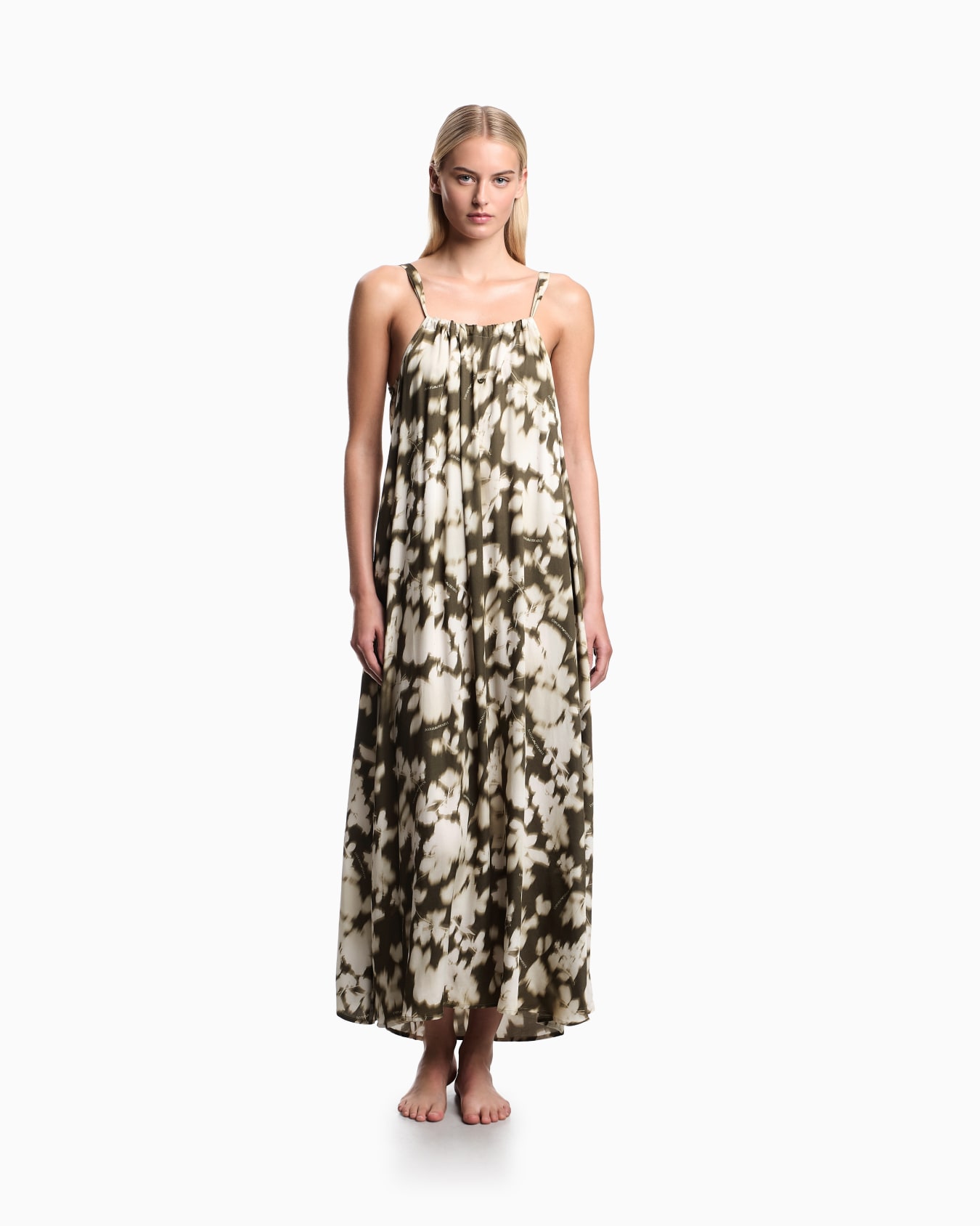 Floral print long beachwear dress Slide 1